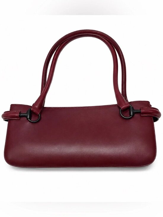 Gucci Handbags - Gucci Horsebit Accent Leather Shoulder Bag Red Leather Vintage & Rare Authentic